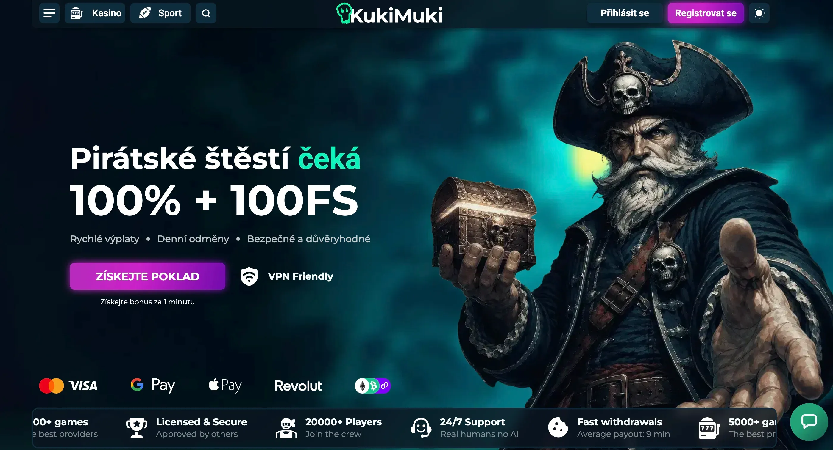 Domovská stránka Kukimuki casino
